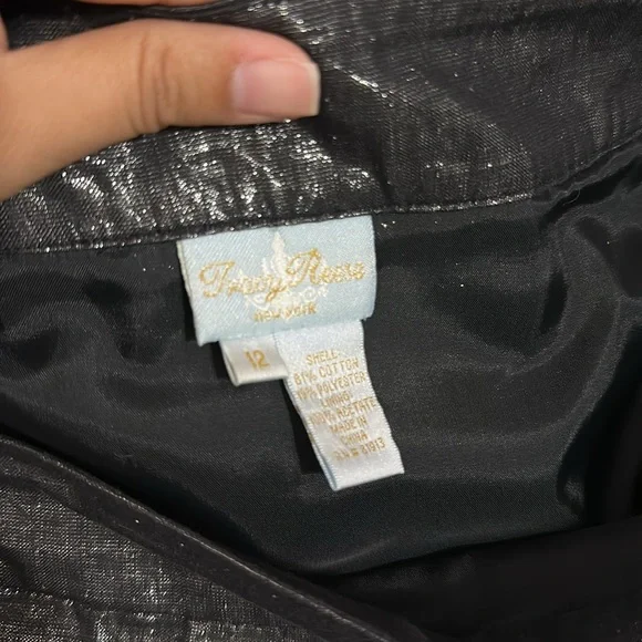 Tracy Reese Shimmering Black Skater Skirt - Picture 5 of 5